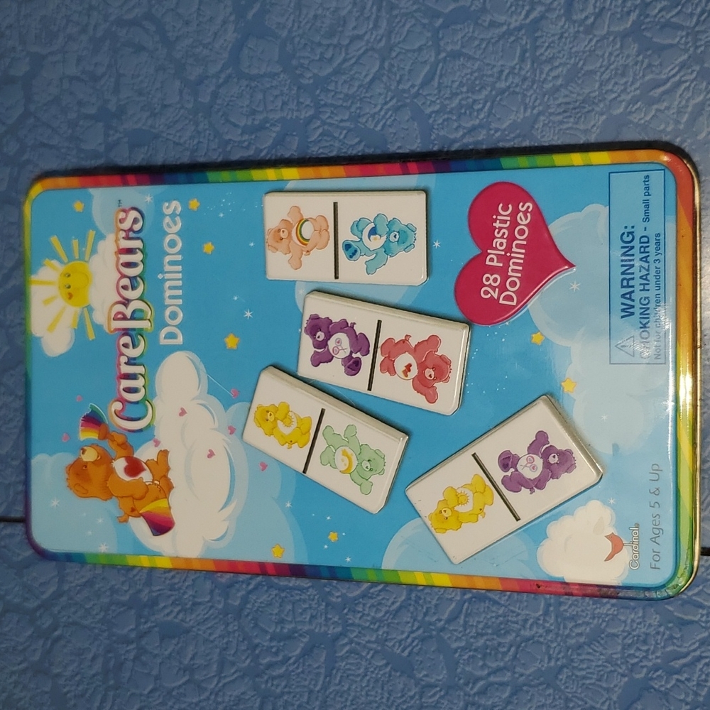 Cardinal care bear plasgic dominoe's set, novelties, collectable,  board games